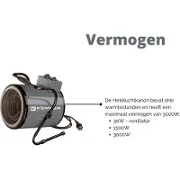 Kemper - Heißluft Heizung - elektrisch - 65330EL - 50Hz - 230V - Grau