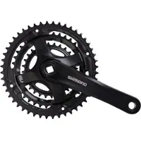 Shimano FC-TY501 Kurbelgarnitur 6/7/8-fach 48-38-28 Zähne schwarz 175mm 2023 Kurbelgarnituren