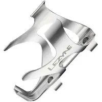 Lezyne Alloy Cage CNC Wasserflaschenhalter Alu mit Aufnahme für Road Drive Pumpen | silber-glänzend