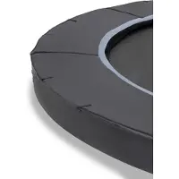 Exit Dynamic Trampolin ø366cm, mit Freezone Sicherheitsfliesen, Bodentrampolin, Rund, für Kinder, Schwarz