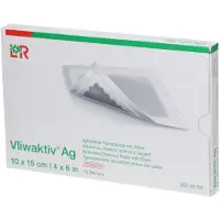 Lohmann & Rauscher Vliwaktiv AG Aktivkohle Tampon.m.Silber 10x15 cm 10 St Tamponaden