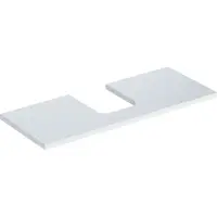 Geberit Waschtisch-Platte One 120x3x47cm, w/l hochgl., Ausschn mit.