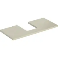 Geberit ONE Waschtischplatte, Ausschnitt mittig, für Aufsatzwaschtisch Schalenform, 105x3x47cm, 505.274.00.4, Farbe: sand-grau lackiert hochglänzend
