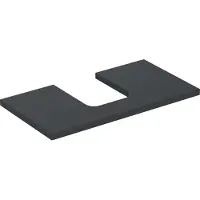 Geberit ONE Waschtischplatte, Ausschnitt mittig, für Aufsatzwaschtisch Schalenform, 75x3x47cm, 505.272.00.3, Farbe: lava lackiert matt