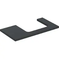 Geberit ONE Waschtischplatte, Ausschnitt rechts, 90x3x47 cm, 505.323.00.3, Farbe: lava lackiert matt