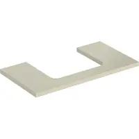Geberit Waschtisch-Platte One 90x3x47cm, sand-grau/l hg, Ausschn mit.