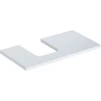 Geberit Waschtisch-Platte One 90x3x47cm, w/lack. hochgl., Ausschn li