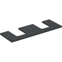 Geberit Waschtisch-Platte One 135x3x47cm, lava/lackiert m, AS 2-fach