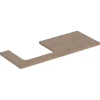 Geberit Waschtisch-Platte One 120x3x47cm, Eiche/Mela Holz, Ausschn li