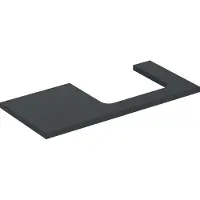 Geberit ONE Waschtischplatte, Ausschnitt rechts, 105x3x47 cm, 505.324.00.3, Farbe: lava lackiert matt
