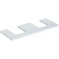 Geberit Waschtisch-Platte One 120x3x47cm, w/l hochgl., Ausschn 2-fach