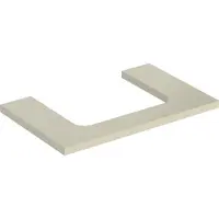 Geberit ONE Waschtischplatte, Ausschnitt mittig, für Aufsatzwaschtisch, 75x3x47cm, 505.282.00.4, Farbe: sand-grau lackiert hochglänzend