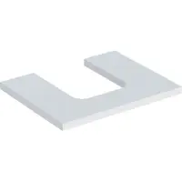 Geberit ONE Waschtischplatte, Ausschnitt mittig, für Aufsatzwaschtisch Schalenform, 60x3x47cm, 505.271.00.2, Farbe: weiß lackiert matt