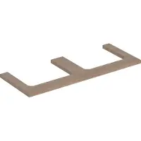 Geberit ONE Waschtischplatte, Ausschnitt 2-fach, für Aufsatzwaschtisch, 120x3x47cm, 505.345.00.5, Farbe: Eiche / Melamin Holzstruktur