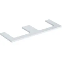 Geberit ONE Waschtischplatte, Ausschnitt 2-fach, für Aufsatzwaschtisch, 135x3x47cm, 505.286.00.1, Farbe: weiß lackiert hochglänzend