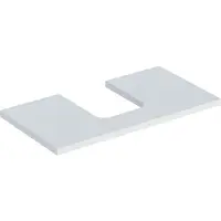 Geberit ONE Waschtischplatte, Ausschnitt mittig, für Aufsatzwaschtisch Schalenform, 90x3x47cm, 505.273.00.2, Farbe: weiß lackiert matt