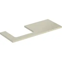 Geberit ONE Waschtischplatte, Ausschnitt links, für Aufsatzwaschtisch, 120x3x47cm, 505.305.00.4, Farbe: sand-grau lackiert hochglänzend