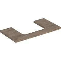 Geberit Waschtisch-Platte One 90x3x47cm, N hick./Mela Holz, AS mit.