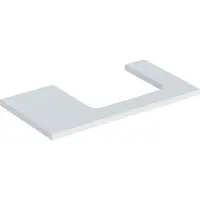 Geberit Waschtisch-Platte One 90x3x47cm, w/lack. ma, Ausschnitt rechts