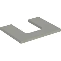 Geberit ONE Waschtischplatte, Ausschnitt mittig, für Aufsatzwaschtisch Schalenform, 60x3x47cm, 505.271.00.7, Farbe: greige lackiert matt