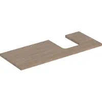 Geberit Waschtisch-Platte One 120x3x47cm, Eiche/Mela Holz, Ausschn re
