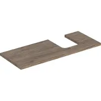 Geberit Waschtisch-Platte One 120x3x47cm, N hick./Mela Holz, AS re