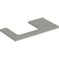 Geberit Waschtisch-Platte One 90x3x47cm, greige/lackiert m, Ausschn li