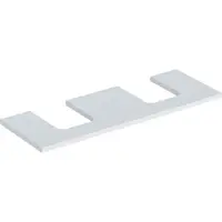 Geberit ONE Waschtischplatte, Ausschnitt 2-fach, für Aufsatzwaschtisch Schalenform, 135x3x47cm, 505.276.00.2, Farbe: weiß lackiert matt