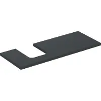 Geberit Waschtisch-Platte One 120x3x47cm, lava/lackiert ma, Ausschn li