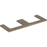 Geberit Waschtisch-Platte One 135x3x47cm, N hick./Mela Holz, AS 2-fach