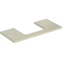 Geberit Waschtisch-Platte One 105x3x47cm, sand-grau/l hg, Ausschn mit.
