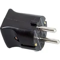 Kopp 170205010 Kunststoff-Schutzkontakt-Stecker (Klappstecker), 16A, Farbe: schwarz - 10 Stück