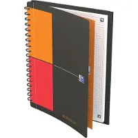 Oxford Power Meetingbook Oxford International DIN B5, doppelspiralgebunden, kariert, 80 Blatt, SKRIBZEE-komp., 5 Stück