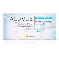 Acuvue Oasys for Astigmatism (6er Packung) 14-Tageslinsen (0.75 dpt, Zyl. -2.75, Achse 90 & BC 8.6) mit UV-Schutz für trockenere Augen