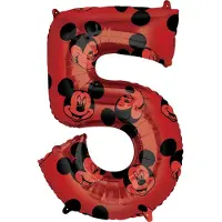 Amscan Mid Size Mickey Maus Forever Zahl 5 Folienballon L