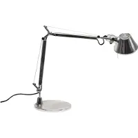 Artemide Tolomeo Micro Tavolo Tischleuchte mit Fuß-Aluminium poliert