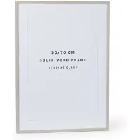 THE POSTER CLUB - Bilderrahmen Eiche beige, Echtglas, 50 x 70 cm
