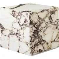 Audo Copenhagen Plinth Couchtisch Kubik Calacatta Viola Marmor