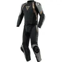 Dainese Avro 4 Leder 2-teiliger Anzug S/T Schwarz Matt Schwarz Matt Weiß Größe 128