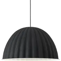 Muuto Under The Bell Pendelleuchte Ø55 Black - , dimmbar, Schwarz, für Esszimmer, Stoff / Textil