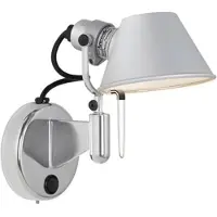 Artemide Tolomeo Micro Faretto Wandlampe mit Schalter, alu - , Metallisch, für Schlafzimmer, Aluminium, Design