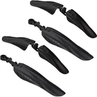 Relaxdays 2 x Schutzblech Set vorn und hinten Schwarz