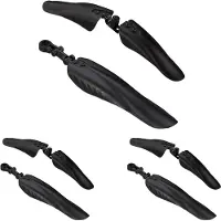 Relaxdays 3 x Schutzblech Set vorn und hinten Schwarz