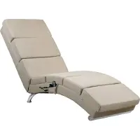 Casaria Relaxliege XXL mit Massage- und Heizfunktion Beige