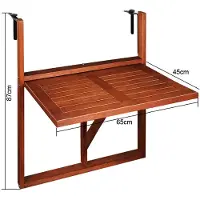 Casaria Balkontisch Klappbar