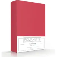 Romanette Spannbettlaken Rot (Baumwolle)-140 x 200 cm