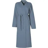 Seahorse Bademantel Waffle Kimono Denim Unisex-S