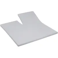 Cinderella Single Split Topper Spannbettlaken Hellgrau (Baumwolle)-180 x 200 cm