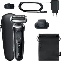 Braun Series 7 71-N1200s, Folienschaber, Edelstahl, Tasten, LED, Ladend, Leistung, Wechselstrom/Batterie