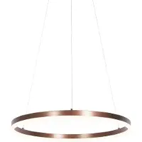 QAZQA Design-Hängelampe Bronze 60 cm inkl. LED 3-stufig dimmbar - Anello